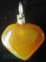 Heart Pendant With Sterling Silver Plated  Loop - click here for large view